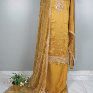 Saanjh Catalog – Khuleesh Collection by Vinay Fashion (Mustard Golden) - Image 3