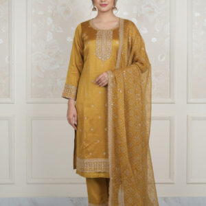 Saanjh Catalog – Khuleesh Collection by Vinay Fashion (Mustard Golden)