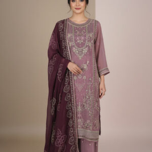 Authentic Bin Hameed Unstitched Suit (Onion) (SOLD)