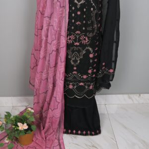 Bin Hameed Inspired Premium Ready-Made Dress( Black) - Image 3