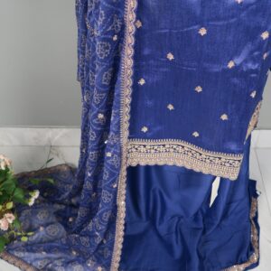 Saanjh Catalog – Khuleesh Collection by Vinay Fashion (Midnight blue) - Image 4