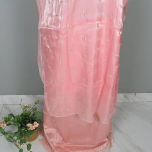 Afghan Silk Embroidered 3-Piece Set( Pink) - Image 3