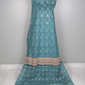 Mashaal Inspired Premium Cotton Ready-Made Dress( Teal) - Image 3