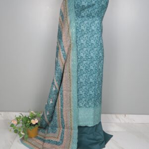 Mashaal Inspired Premium Cotton Ready-Made Dress( Teal) - Image 2