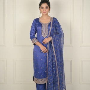 Saanjh Catalog – Khuleesh Collection by Vinay Fashion (Midnight blue)
