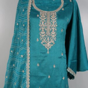 Saanjh Catalog – Khuleesh Collection by Vinay Fashion (Teal) - Image 3