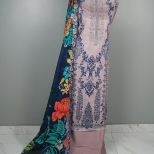 Gullrang Inspired Luxury Lawn: Elegant Nude & Blue - Image 3