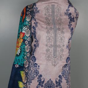 Gullrang Inspired Luxury Lawn: Elegant Nude & Blue - Image 2