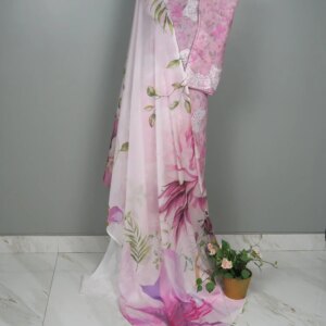 Pakistani Baroque Inspired Cotton Dress - Image 2