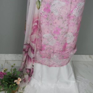 Pakistani Baroque Inspired Cotton Dress - Image 5